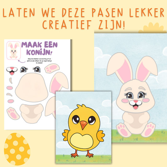 Paasknutselen: Maak een konijntje of kuikentje