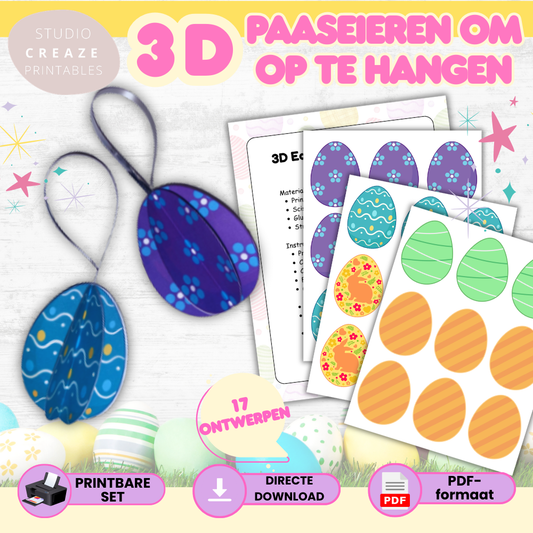 3D Paaseieren om op te hangen